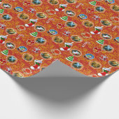 赤いギークのクリスマス ラッピングペーパー (角)