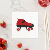 赤いクアッドローラーダービーシューズ スタンダードカクテルナプキン (インサイチュ)