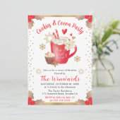 赤いクッキーとココアのパーティーウィンター 招待状 (スタンド正面)