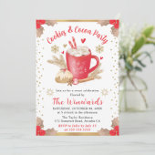 赤いクッキーとココアのパーティーウィンター 招待状 (スタンド正面)