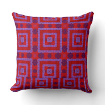 赤いクッションカバー