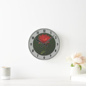 赤いクモの子 ラウンド壁時計 (ホーム)