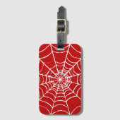 赤いクモの巣 ラゲッジタグ (正面縦)
