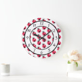 赤いクモグモ ラージ壁時計 (ホーム)