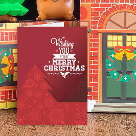 赤いクモダンリスマスツリー シーズンカード