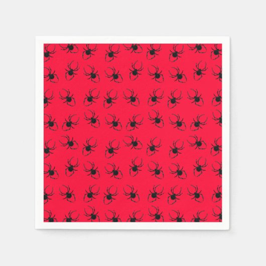 赤いクモ スタンダードカクテルナプキン (正面)