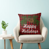 赤いクラシックブラックプライド松コーン書道 クッション (椅子)