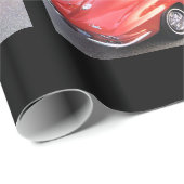 赤いクラシック割り窓レッドコルベット ラッピングペーパー (ロールコーナー)