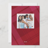 赤いクラシック格子模様シンプルのクリスマス写真 シーズンカード (裏面)