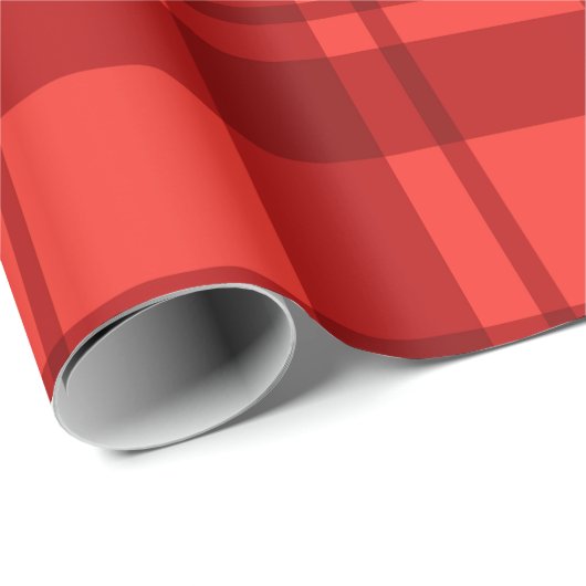 赤いクラシック格子模様 ラッピングペーパー (ロールコーナー)