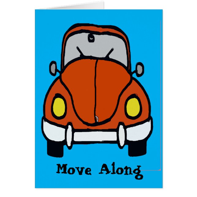 赤いクラシック漫画の車 (正面)