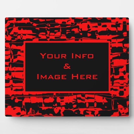 赤いクラックフレーム フォトプラーク (正面)