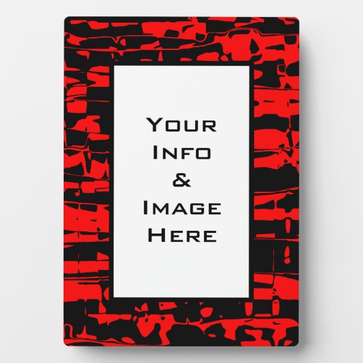 赤いクラックフレーム フォトプラーク (正面)