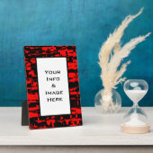 赤いクラックフレーム フォトプラーク (側面)