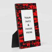 赤いクラックフレーム フォトプラーク (側面)