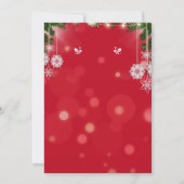 赤いクリエイティブなモダンなクリスマスツリーの写真コラージュ 招待状 (裏面)