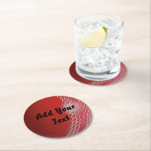 赤いクリケットの球カスタマイズ団体 ラウンドペーパーコースター (インサイチュ)