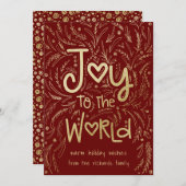 赤いクリスマスに世界に描かれた喜び|過去記事 シーズンカード (正面/裏面)