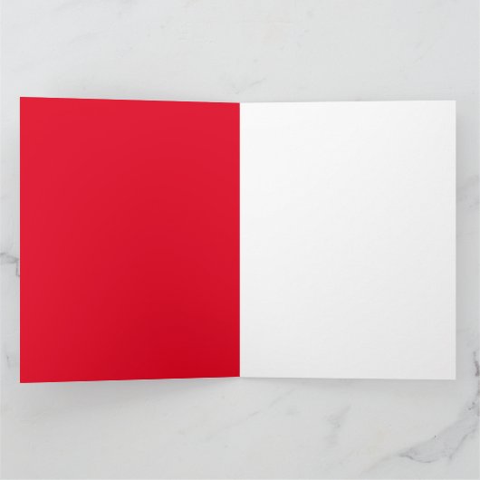 赤いクリスマスに季節の挨拶を伴うゴルフカート カード (内部)