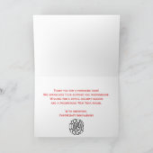 赤いクリスマスに白い雪企業の片 カード (内部)