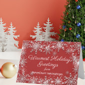 赤いクリスマスに白い雪企業の片 カード