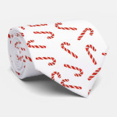 赤いクリスマスのかわいいキャンディ・ケーンパターン休日 ネクタイ (ロール)