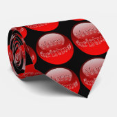 赤いクリスマスのオーナメントのタイ ネクタイ (ロール)