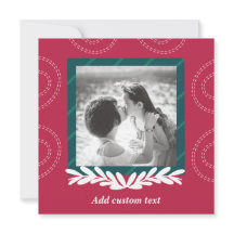 赤いクリスマスのカスタマイズ可能な写真エレガントカード
