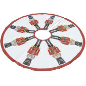 赤いクリスマスのナツクラッカー  ブラッシュドポリエステルツリースカート (アングル)