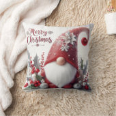 赤いクリスマスのノーム クッション (ブランケット)