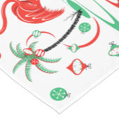 赤いクリスマスのフラミンゴのつまらないもののテーブルのランナー ショートテーブルランナー (コーナー)