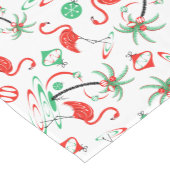 赤いクリスマスのフラミンゴの数々のなテーブルのランナー ショートテーブルランナー (コーナー)