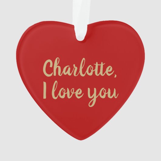 赤いクリスマスのプロポーショカスタムンと結婚してくれないか オーナメント (裏面)