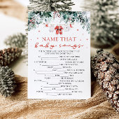 赤いクリスマスの名前そのベビーソング赤ちゃんシャワーゲーム 招待状