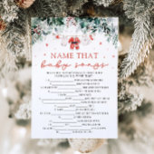 赤いクリスマスの名前そのベビーソング赤ちゃんシャワーゲーム 招待状