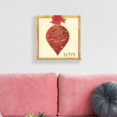 赤いクリスマスの希望 キャンバスプリント (インサイチュ (リビング))