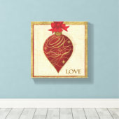 赤いクリスマスの希望 キャンバスプリント (インサイチュ (ウッドフロア))