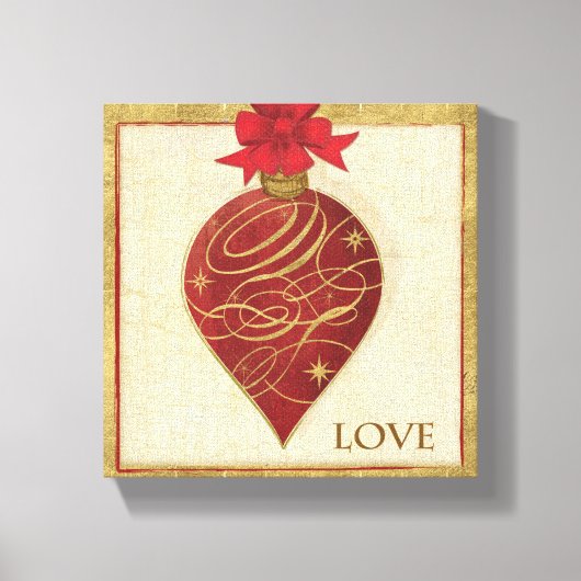 赤いクリスマスの希望 キャンバスプリント (正面)
