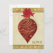 赤いクリスマスの希望 シーズンポストカード (正面/裏面)