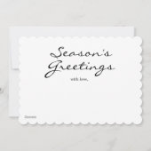 赤いクリスマスの帽子のマット シーズンカード (裏面)