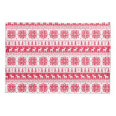 赤いクリスマスの枕カバー 枕カバー (裏面-左)