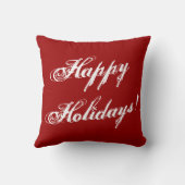 赤いクリスマスの枕|休日のプリントのソファーのクッション クッション (裏面)