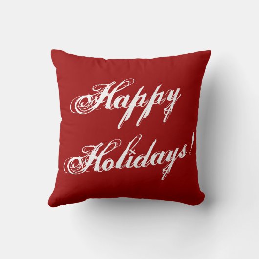 赤いクリスマスの枕|休日のプリントのソファーのクッション クッション (裏面)