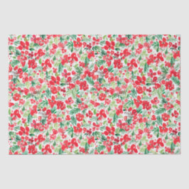 赤いクリスマスの水の色パターン 薄葉紙