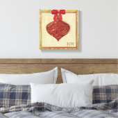 赤いクリスマスの装飾の平和 キャンバスプリント (インサイチュ (寝室))