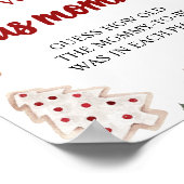 赤いクリスマスの赤ちゃんシャワーどのように古いママのゲーム ポスター (角)