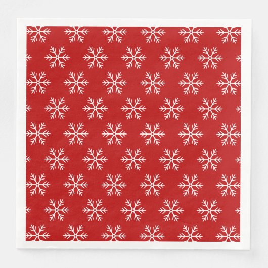 赤いクリスマスの雪の結晶模様 (正面)