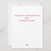 赤いクリスマスの飾りと白い光 シーズンカード (裏面)