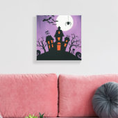 赤いクリスマスの飾り喜び キャンバスプリント (インサイチュ (リビング))