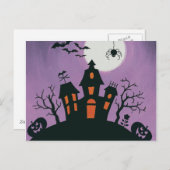 赤いクリスマスの飾り喜び シーズンポストカード (正面/裏面)